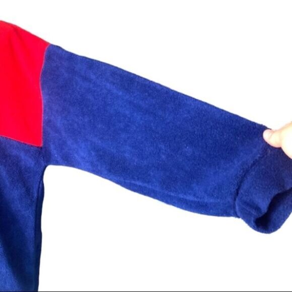 Vintage 90s Y2K Tommy Sports Colour Block Fleece 3/4 Zip Warm Fall Pullover - Picture 4 of 8